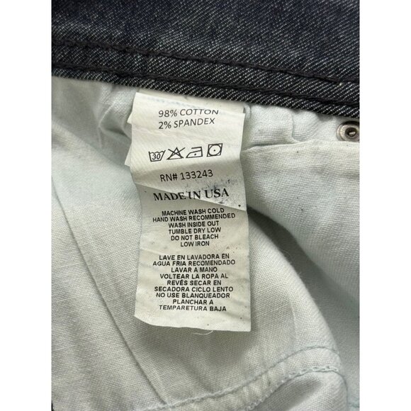 Street Label Los Angeles Coated Jeans Roses Floral Straight Metallic USA Size 32 - Picture 9 of 11